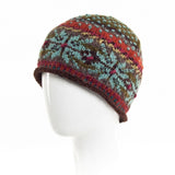 Jasper Wool Knit Beanie Hat with Snowflake Nordic Pattern