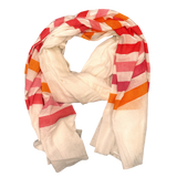 Brilliant Stripes Lightweight Pure Cotton Scarf