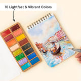Spring Pans Set - 16 Watercolors | Ecofriendly | Handcrafted