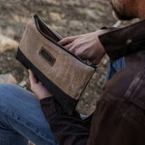 Neelum Zipper Pouch Bag small Waxed Canvas Bag