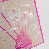 Birthday Sparklers Cupcake Card
