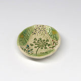 Pottery Dish Bowl - Pressed Flowers