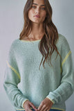 Knit Sweater Cotton Mint Yellow