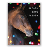 Sleigh Girl Sleigh Christmas Card