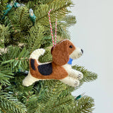 Beagle Dog Felt Wool Christmas Ornament
