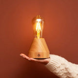 Zavi Light Brown Rechargeable Table Lamp | LED, Cordless & 80-Hour Battery Life