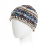 Jasper Wool Knit Beanie Hat with Snowflake Nordic Pattern