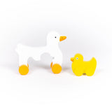 Duck Big & Little Wooden Roller