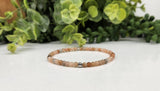 Sunstone Stretchable Bracelet 4MM Beads - 7.5 Inches Long