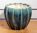 Ceramic Planter 5.75"T X 6.5"W X 6"D Green