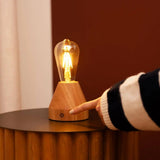 Zavi Light Brown Rechargeable Table Lamp | LED, Cordless & 80-Hour Battery Life