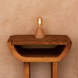 Zavi Light Brown Rechargeable Table Lamp | LED, Cordless & 80-Hour Battery Life
