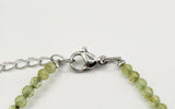 Peridot Bracelet Faceted 3MM w/Silver Color Clasp