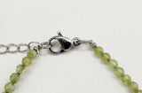 Peridot Bracelet Faceted 3MM w/Silver Color Clasp