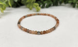 Sunstone Stretchable Bracelet 4MM Beads - 7.5 Inches Long