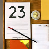 Daily Calendar Pad: Black Gloss