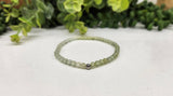 Prehnite Stretchable Bracelet 4MM Beads - 7.5 Inches Long