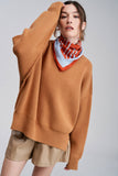Geneva Crewneck Sweater Pullover camel
