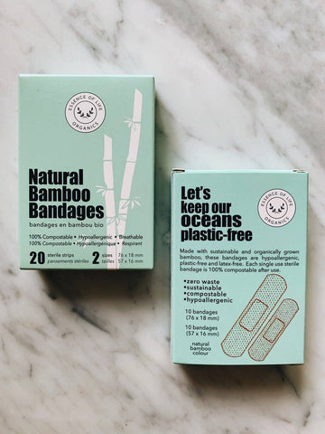 100% Biodegradable Bamboo Bandages, 20 Strips (2 Sizes)