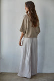 W2486 | Knit Sweater Quarter Sleeve Button Up Cardigan Top