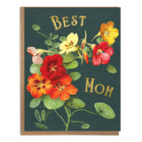 Floral Vintage Mother's Day Card: Best Mom