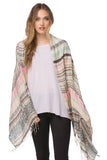 Hand Loomed Stripe Woven Pattern Pastel Scarf