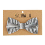 Pet Bow Ties - Grey Stripe