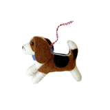 Beagle Dog Felt Wool Christmas Ornament