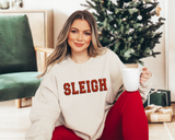 SLEIGH Christmas Holiday Fleece Crewneck Sweatshirt 