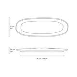 Shallow Oval Platter Large 14.17 x 5.12" New White