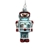 Retro Robot Glass Ornament 4"