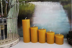 Beeswax Yellow Pillar Candle 3 inch Wide: 3" x 6" Pillar