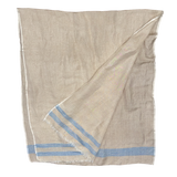 Pure Linen with Fresh Stripes Lightweight Scarf for Women