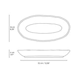 Deep Oval Platter Large Stoneware 12.6 x 6.3" New White