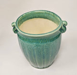 Ceramic Pot Planter 5"T X 5.25"W X 4.5"D Green