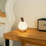 Cooper Light Brown Wooden Rechargeable Table Lamp | Cordless, Dimmable & Stylish