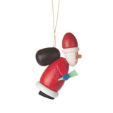 German Wood Santa Claus Ornament 1.9 Inch Made in Germany