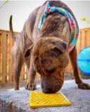 Honeycomb Design Emat Enrichment Licking Mat - Yellow - Large