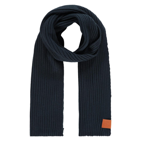 Amsterdam Heritage Soft Knit Ribbed Scarf - Navy