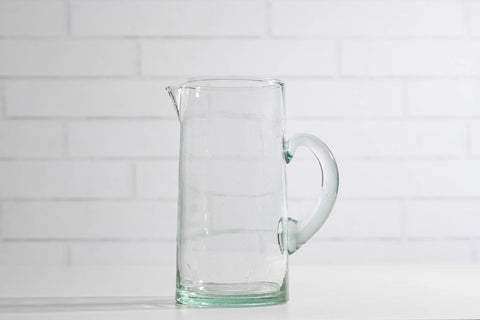 Moroccan Cone Pitcher - Clear Glass