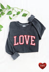 LOVE FOIL Mineral Graphic Sweatshirt: L / VINTAGE BLACK