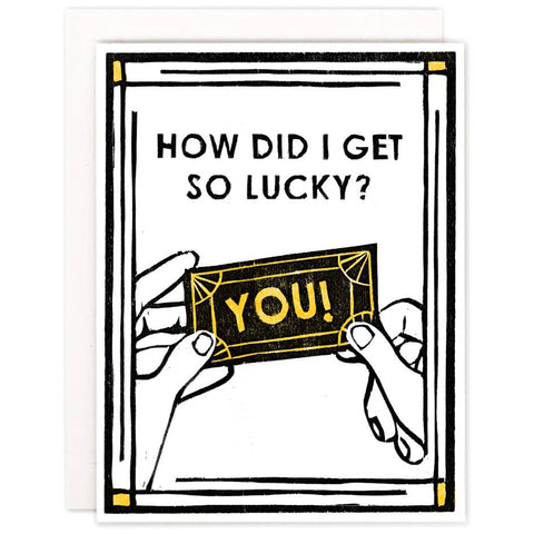 Lucky Ticket Romance Card