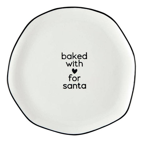 Ceramic Plate Baked with Love for Santa