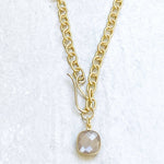 Grace Charm Necklace, Chocolate Moonstone