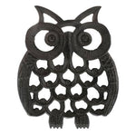 Owl Trivet - Cast Iron - Black