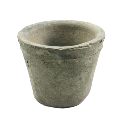 Rustic Terra Cotta Rose Pot - 3” Mini - Moss Grey