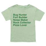 Rock Collector Bugs Pizza Organic Toddler Boys Girls Shirt