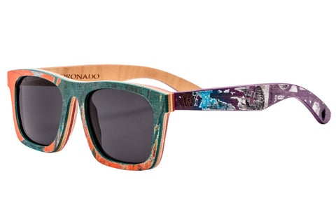 Recycled Skateboard Square Sunglass