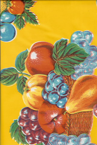 Lemons Oilcloth Tablecloth 48” x 48”