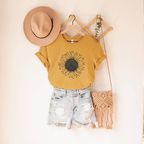 Sunflower Shirt - Flower Shirt - XS
